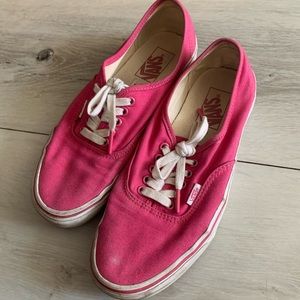 Pink Vans skater shoes